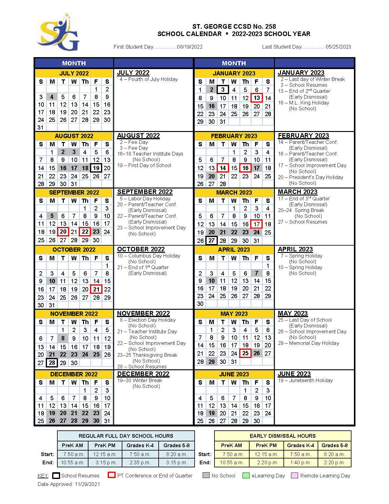 District Calendar | District